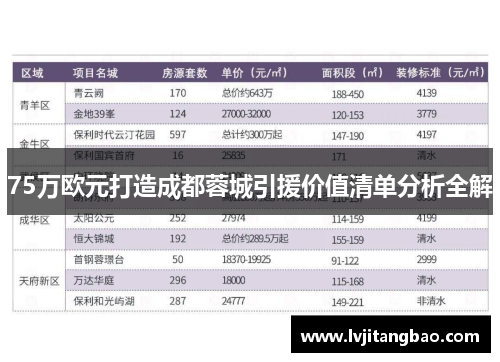 75万欧元打造成都蓉城引援价值清单分析全解